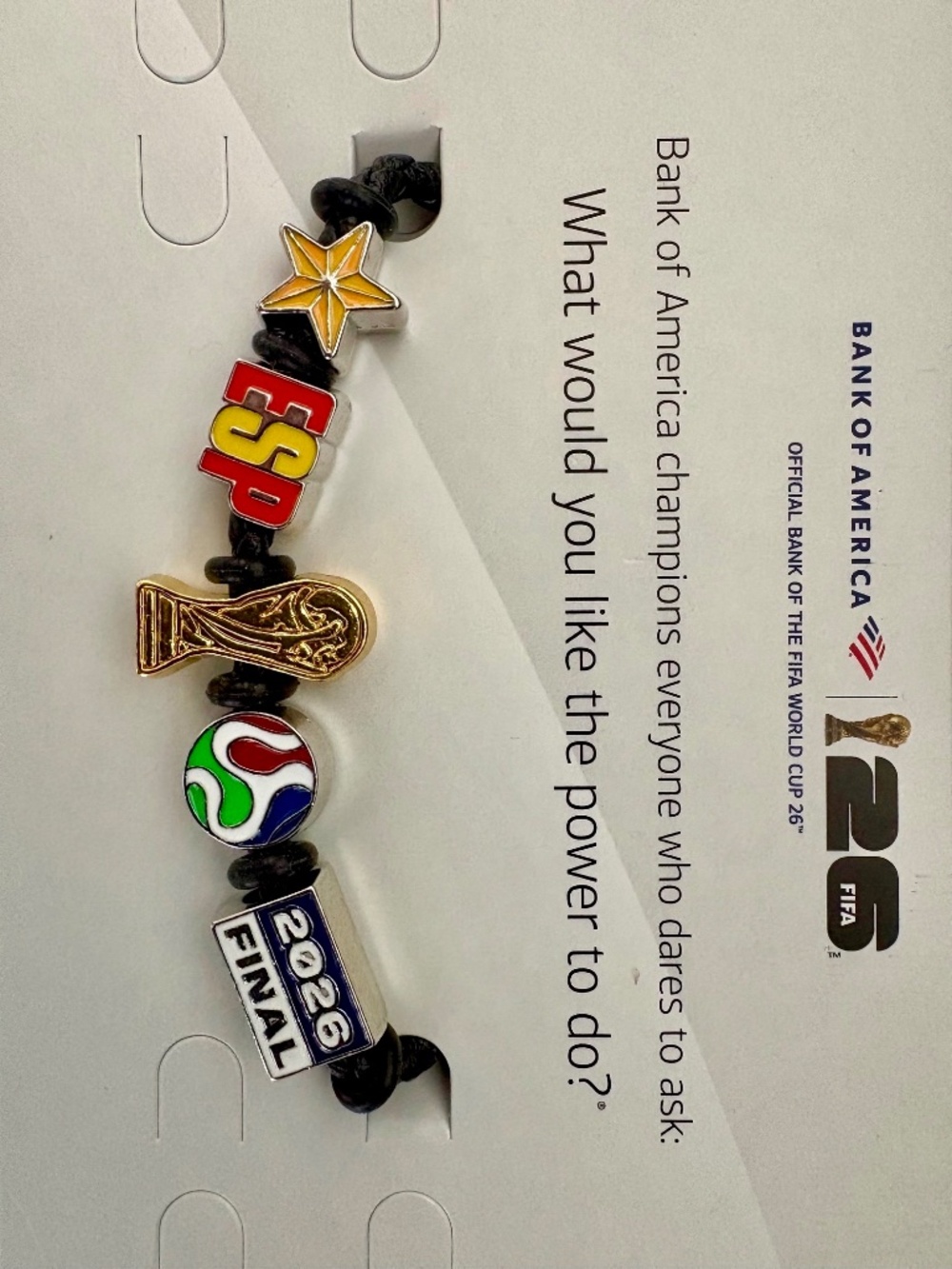 RARE FIFA World Cup 22026 Bracelet with Spain, 2026 Final and World Cup Charms!